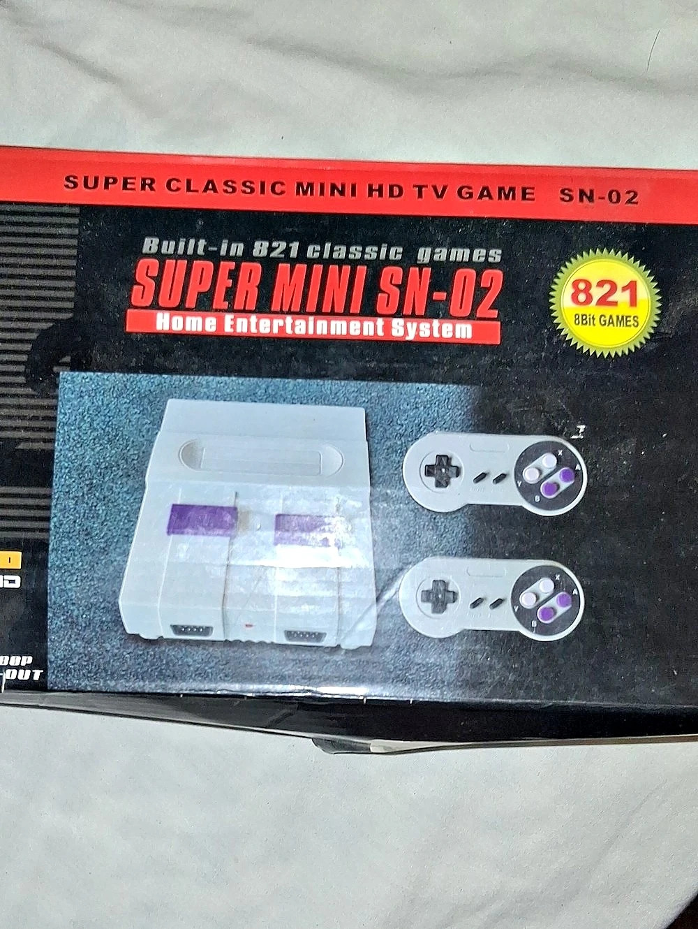 Super Mini SN-02 Home Entertainment System 821 Games New Only Played Once